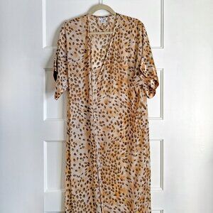 Cinema Etoile Vintage Animal Print Sheer Robe